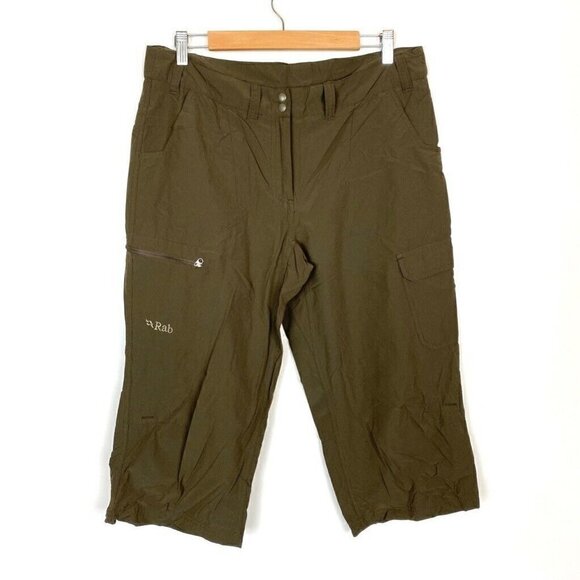 RAB Womens Capri Cargo Pants Khaki Brown Large - Picture 1 of 7